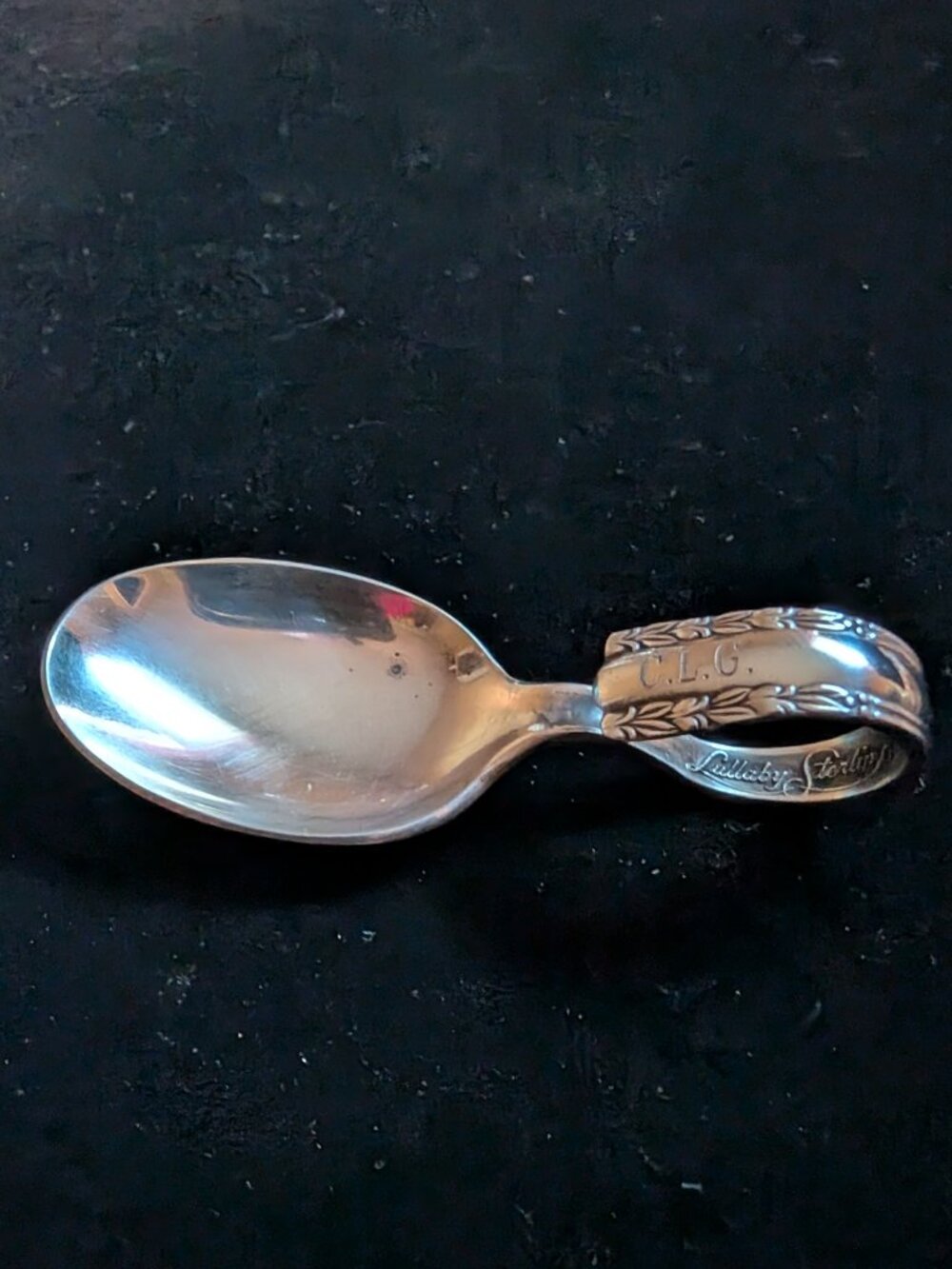 Vintage Lullaby Sterling Silver Baby Spoon
